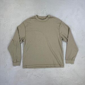Structure 2000s Vintage Rib Knit Cotton Long Sleeve T-Shirt Men's XL